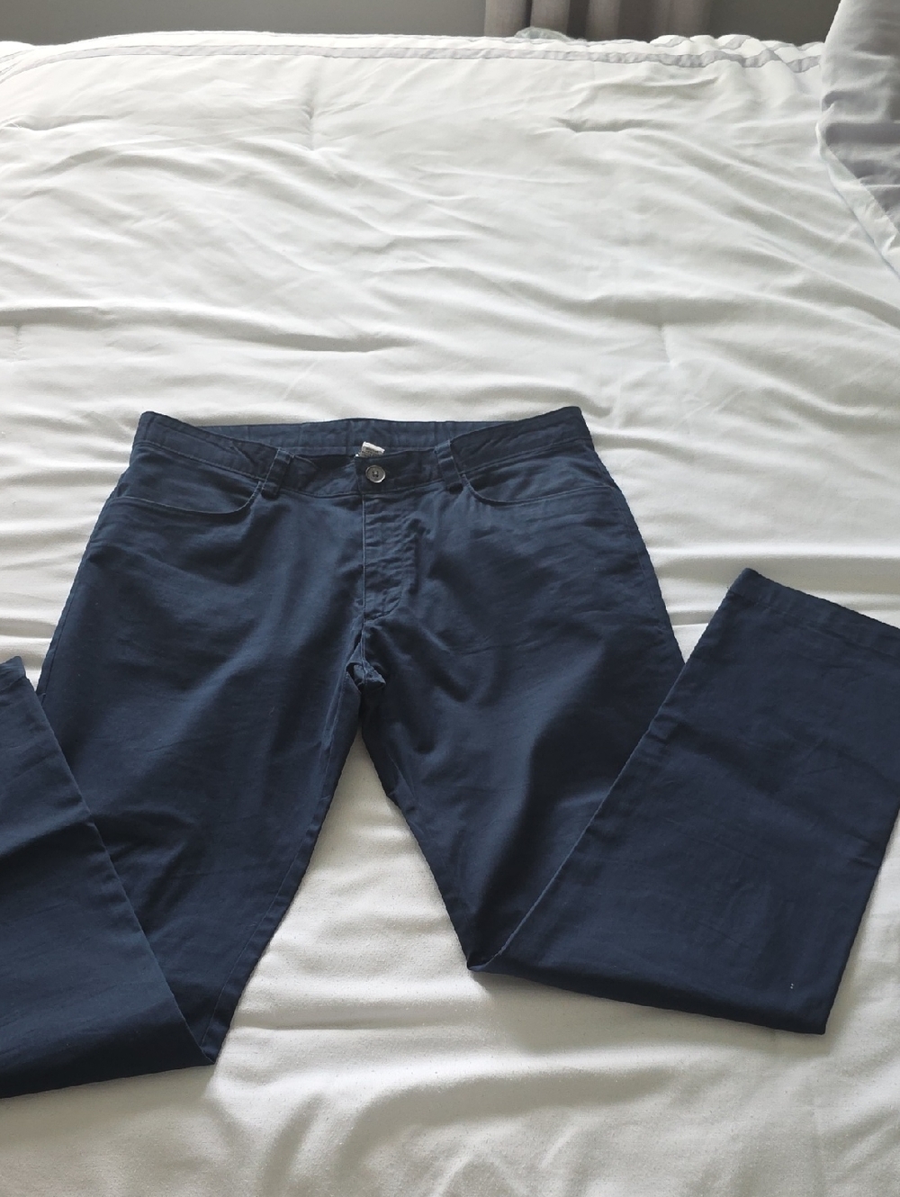 Calvin Klein Slim Fit Trousers in Navy Blue